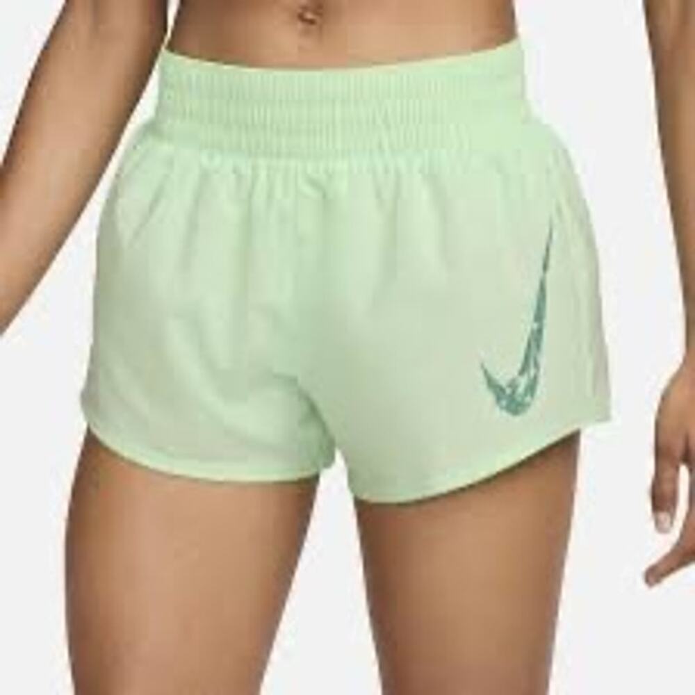 Nike Women's Dri-FIT Mid-Rise 3 inch Lined Shorts NWT Size Large Vapor Green